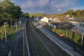 Rural Welsh Train Station.