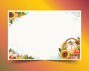 watercolor background thanksgiving celebration design vector illustration