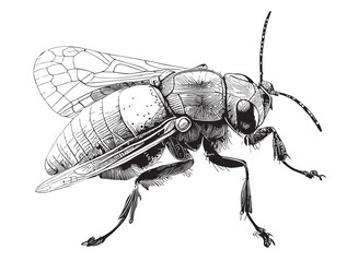 insect ,hand drawn sketch in doodle style illustration