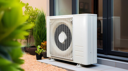 Fototapeta premium Residential Energy Revolution: Air Source Heat Pump