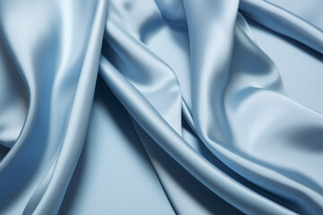 Elegant blue silk fabric with a silky sheen