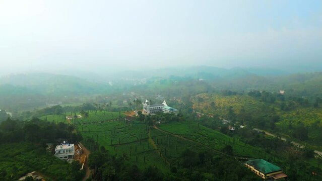 Lady of Mount Carmel Church, Thalappuzha, Wayanad
Surrounded by Tea Plantation