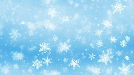 Naklejka na ściany i meble a blue background with white snowflakes on the top and bottom of the snowflakes on the bottom and bottom of the snowflakes on the bottom of the bottom of the snowflakes. generative ai