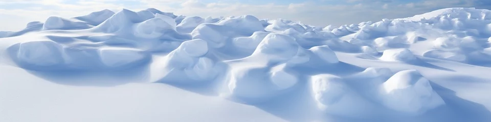 Fotobehang Sweeping snow drifts under blue sky © Dieter Holstein