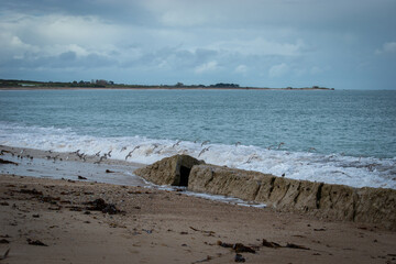 Promenade dans les Bunkers construits durant la seconde guerre mondiale. 
Visite, juste avant la tempête Ciaran dans la Hague, La Manche, Le Cotentin,  en Basse Normandie, France
