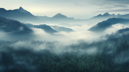 Misty Mountain Forest: A Photo-Realistic Dream