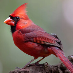 Red Cardinal (Cardinalis cardinalis) is a colorful songbird found in North America.