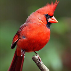 Red Cardinal (Cardinalis cardinalis) is a colorful songbird found in North America.