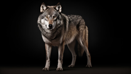 Fototapeta premium Photographer photo of a gray wolf in the wild