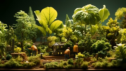 Ecology agriculture and green sustainable harvest 