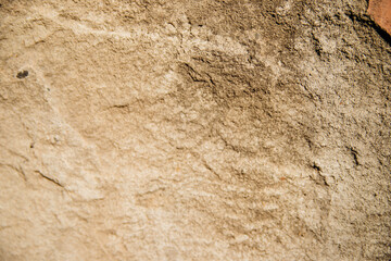 The texture of the stone is beige.Decorative stone or concrete. Rough texture.