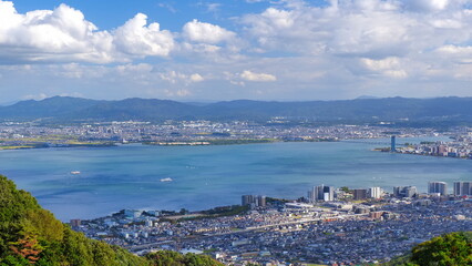 Fototapeta premium 大津市夢見が丘展望台からの琵琶湖2