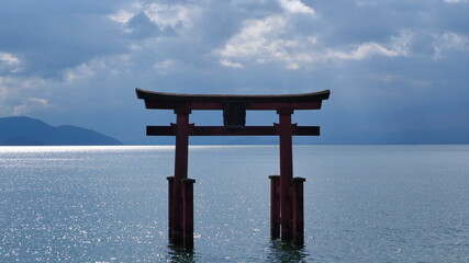 琵琶湖 白鬚神社 湖中大鳥居2