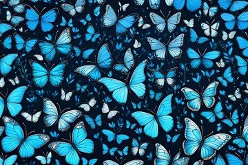 Blue butterflies wallpaper 