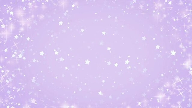 Illustration of shiny bright stars glowing on gray violet background