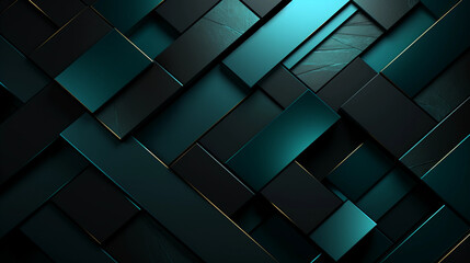 Fototapeta premium Dark blue black background with geometric patterns