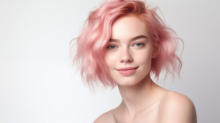 Model with Pink Hair 