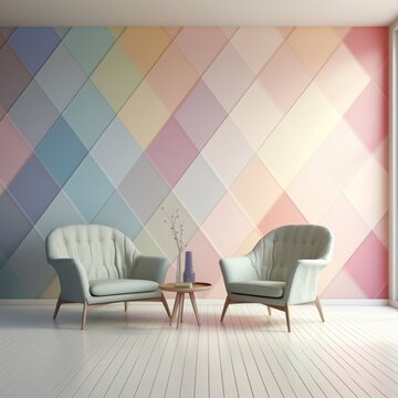 Blended rainbow colours pastel inspired aesthetic wallpaper image AI generated art