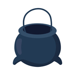 Isolated halloween witch cauldron icon Vector
