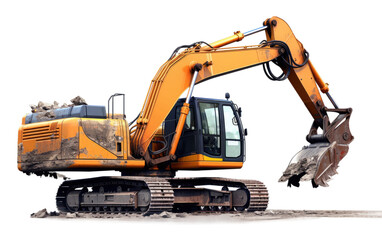 Robust Demolition Equipment on isolated background