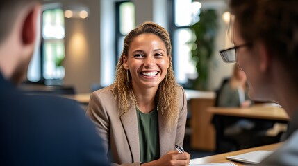 Corporate trainers enhancing leadership skills workshops