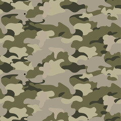 Fototapeta premium Military clothing seamless pattern vector art image. Camouflage continuous background wallpaper texture design.