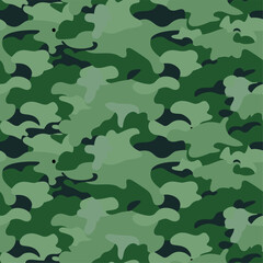 Camouflage repeating tile background. Military clothing seamless pattern vector image wallpaper and wrapping paper design.