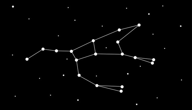 constellation Ursa Major, vector