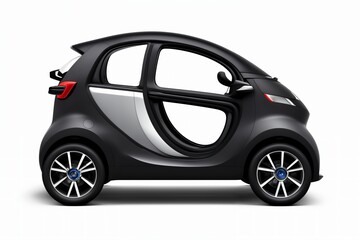 Modern electric city car on a white background. a brand-less generic concept car