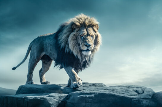 Lion, a majestic predator.