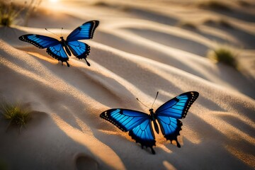 butterfly on the beach generated by AI technology	