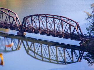 Strong Railroad Bridge over Water