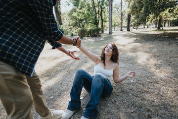 Carefree Weekend: Enjoying Nature and Socializing with Best Friends in City Park