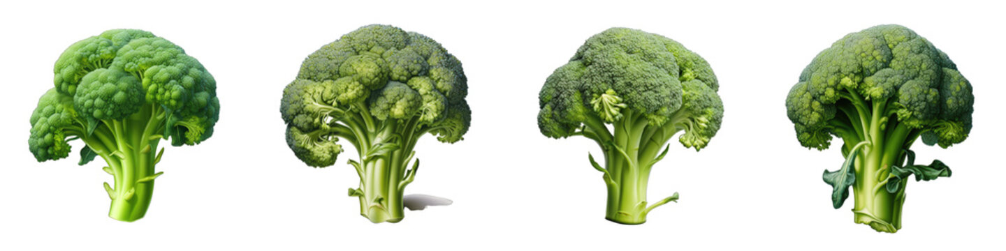 Broccoli Hyperrealistic Highly Detailed Isolated On Transparent Background Png File
