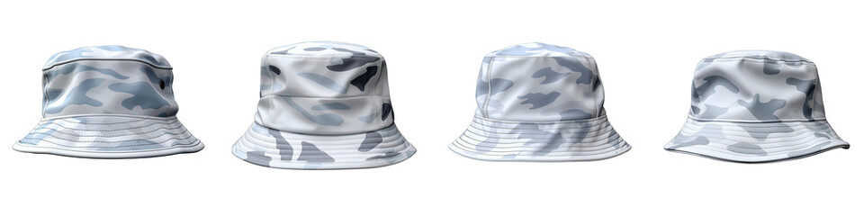 bucket hats  Hyperrealistic Highly Detailed Isolated On Transparent Background Png File