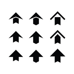 Fototapeta premium Simple and clean black arrow icon