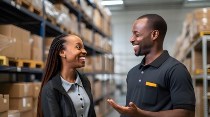 Logistics coordinators improving supply chain efficiency