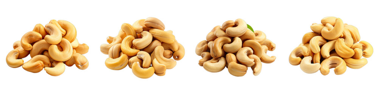 Cashews nuts Hyperrealistic Highly Detailed Isolated On Transparent Background Png File