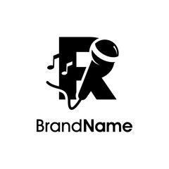 Modern Initial R Music Logo