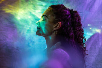 Woman working in her spirituality and mental wellness