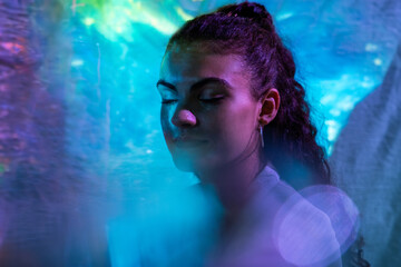 Woman's journey into spiritual introspection and clarity