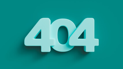 green stage with number 404, website loading and connection error theme, 3d illustration