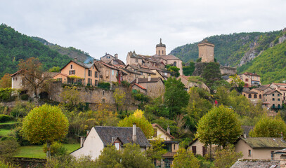 Fototapeta na wymiar Le village du Rozier en Lozère, France