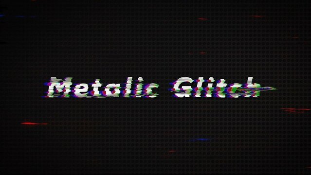 Metalic RGB Glitch Text Title Intro