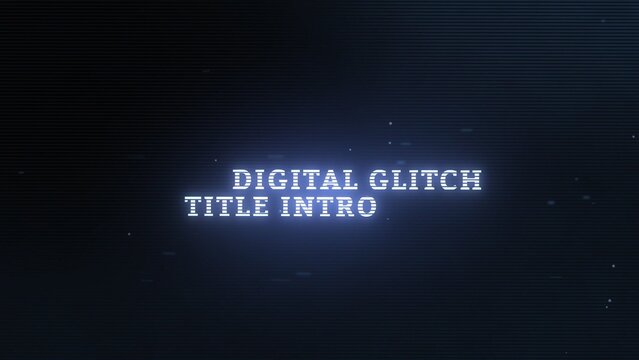 Digital Strobe Glitch Title Intro