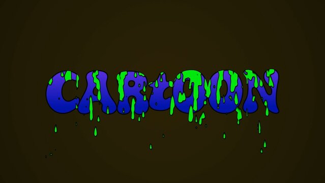 Scary Dripping Cartoon Slime Title Intro
