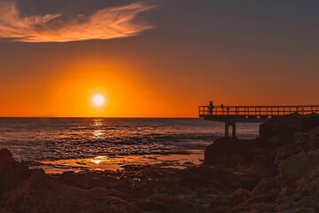 Scenic view of a sunset in Perth, Western Australia.