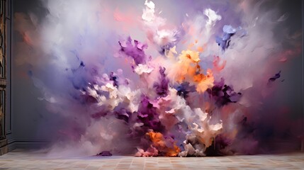 Modern Artistry: Contemporary Studio Bathed in Lavender Hues