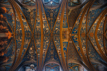Interior of Sainte Cécile Cathedral in Albi, France