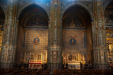Fototapeta premium Interior of Sainte Cécile Cathedral in Albi, France